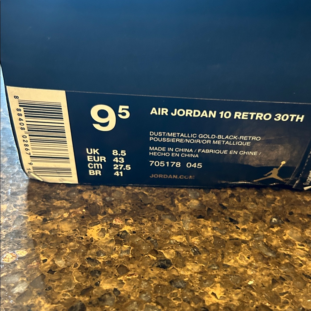 Men’s Air Jordan 10 Retro 30th Athletic Sneakers With Teal Liner
